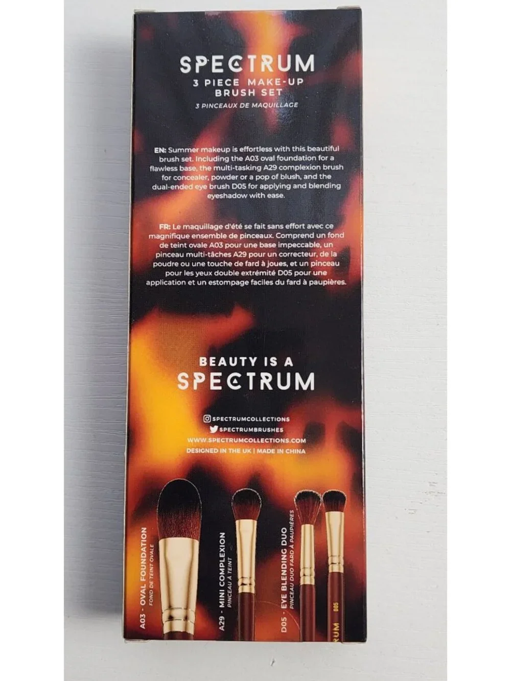 NEW Spectrum 3 Piece Makeup Brush Set